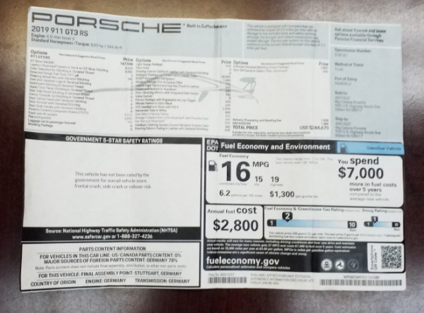 Used-2019-Porsche-911-GT-3-RS-WEISSACH-Weissach-Edition